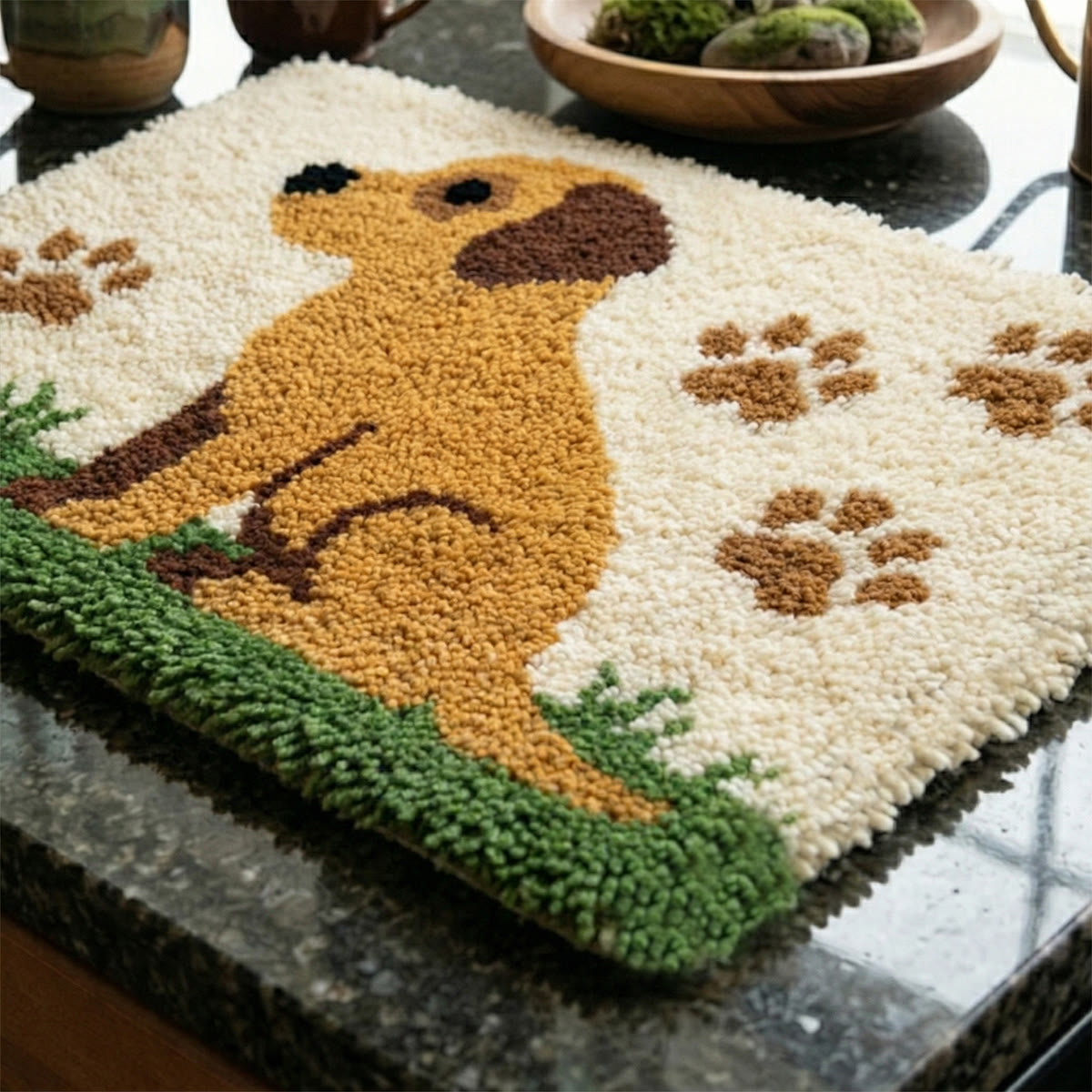 Rubbyoo Knüpfteppich-Set – Golden-Retriever-Welpe | Einzigartige Handarbeit | Ideal als Einzugsgeschenk - image 8