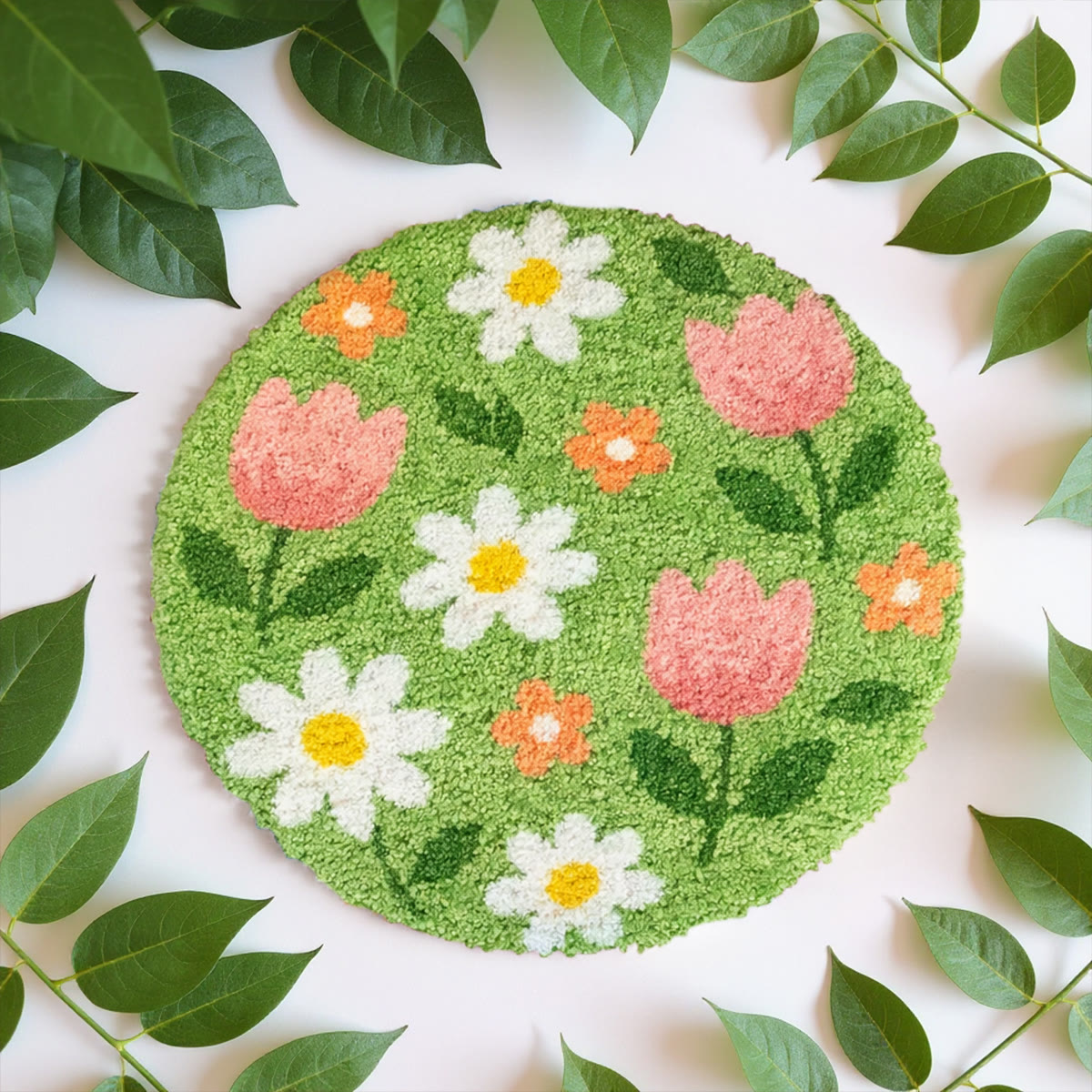 Rubbyoo Knüpfteppich-Set – Strahlende Tulpe | Handgefertigte Blumenkunst | Kreative Wohndekoration - image 7