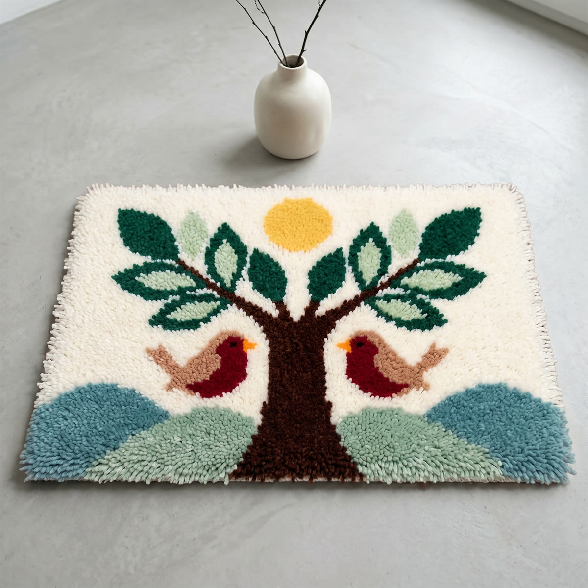 Rubbyoo Knüpfteppich-Set – Waldvögel | Besonderer Heimteppich | Stilvolle Kinderzimmerdekoration - image 6