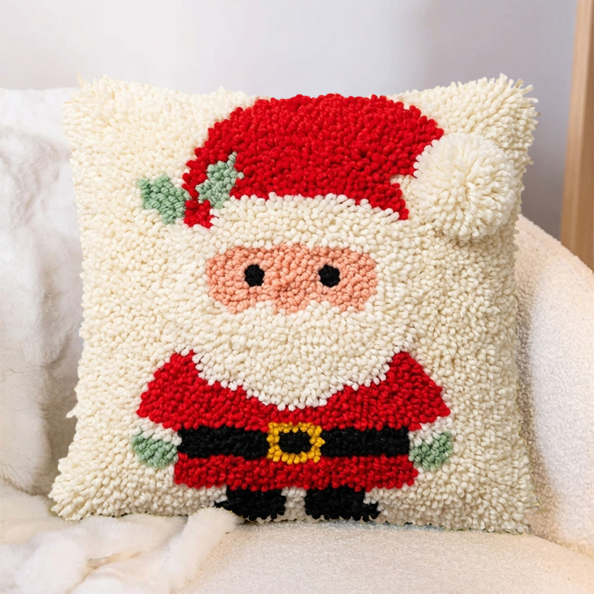 Rubbyoo Knüpfkissen-Set – Weihnachtsmann | Festliche Dekoration | Perfekt für Anfänger - image 6