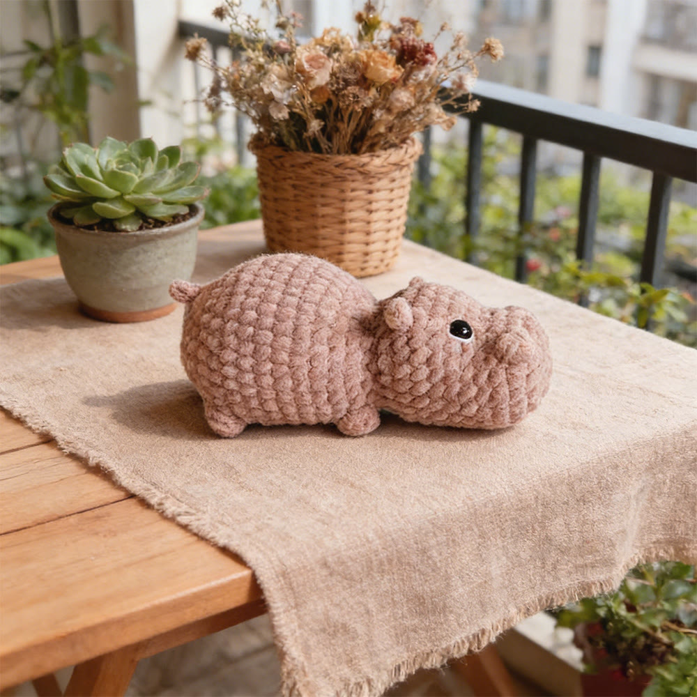 DIY-Häkelset „Happy Hippo“ – Einzigartige Plüschpuppe | Tolle Geschenkidee - Rosa - image 4