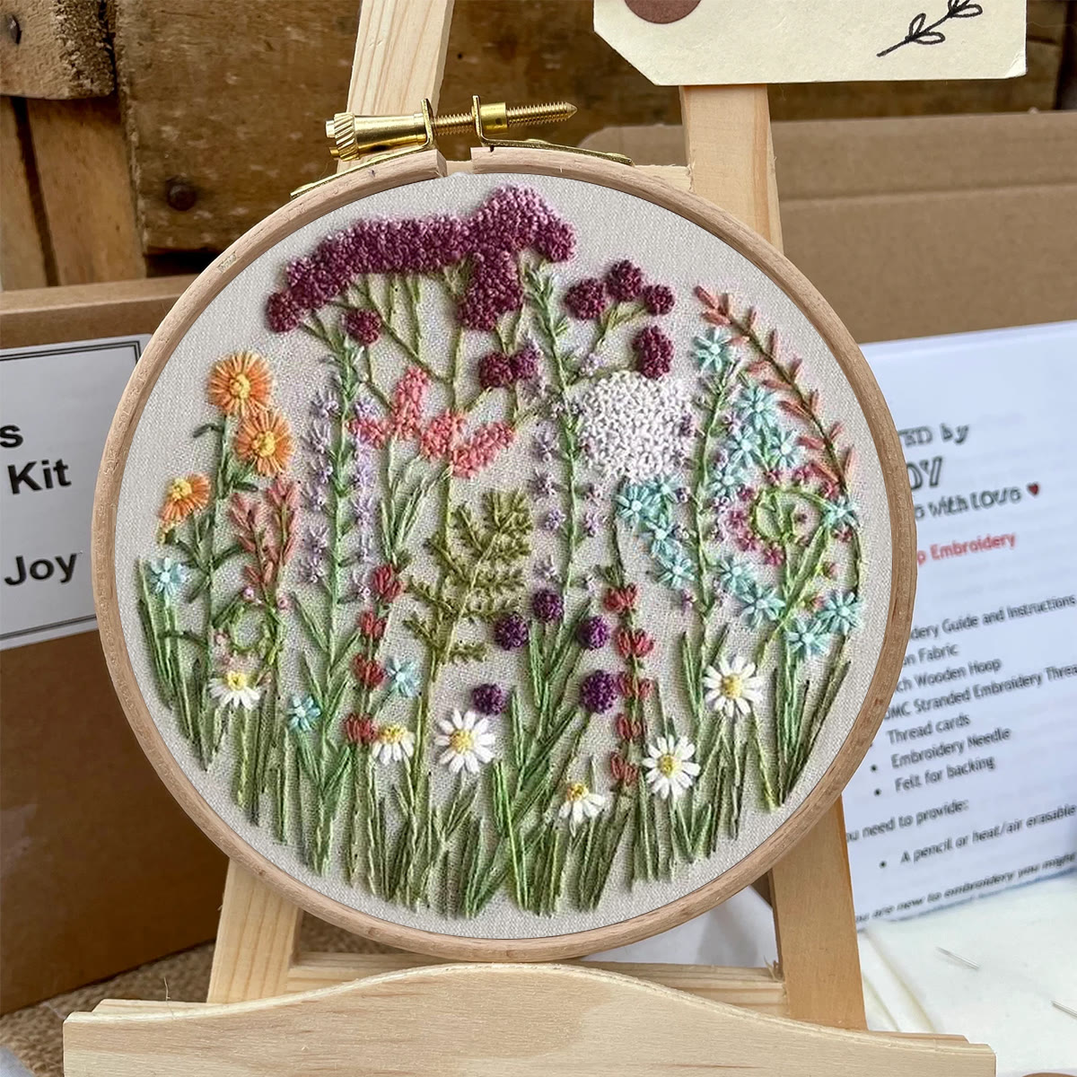 Rubbyoo Stickset - Cloroful Blumenmuster | Stickset für Anfänger, moderne Stickerei, Kreuzstich - image 6