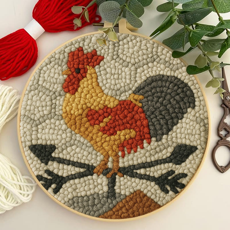 Dawn Rooster Punch Needle Kit – Tier-Stickerei-Kunstwerk | Einfaches Basteln für Erwachsene und Kinder - image 7