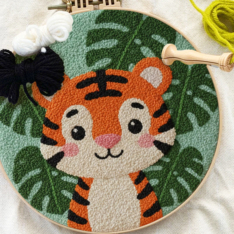 Punch-Needle-Set „Tropisches Tigerjunges“ – Bastelset für Anfänger | Verspielte Wohnaccessoires - image 9