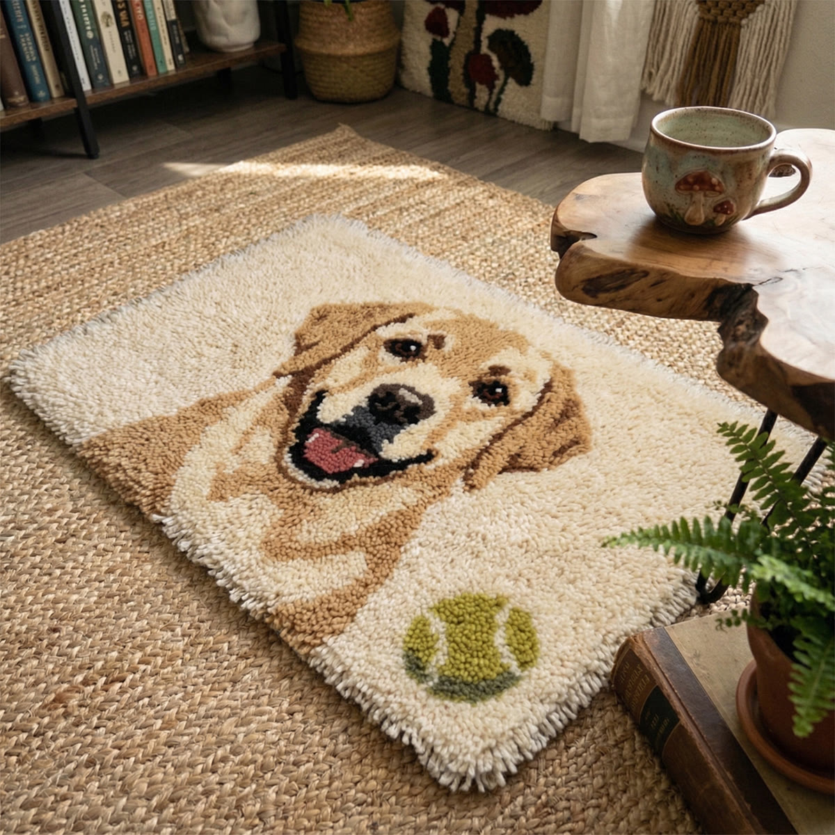 Rubbyoo Knüpfteppich-Set – Wartender Welpe | DIY-Gedenkgeschenk | Perfektes Bastelprojekt für Tierliebhaber - image 4