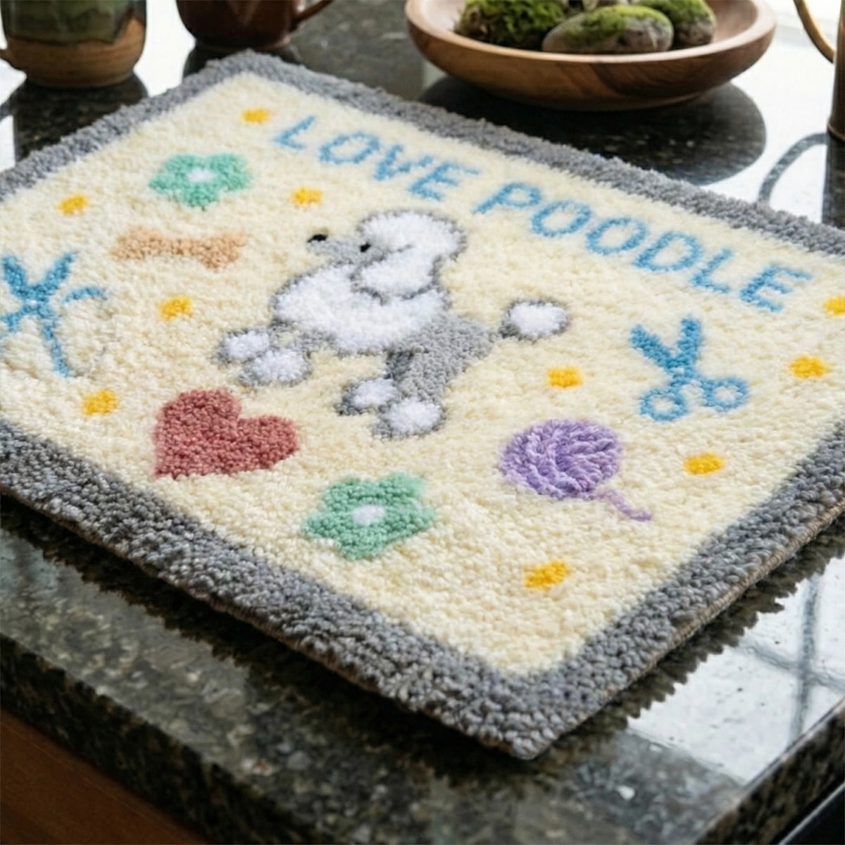 Rubbyoo Knüpfteppich-Set – Pudel-Motiv | Bezaubernde Heimdekoration | Perfektes Geschenk für Hundeliebhaber - image 8