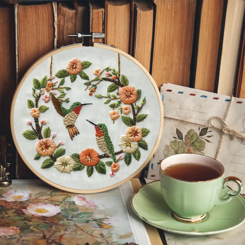 Rubbyoo Stickset – Kolibri im Kranz - image 13