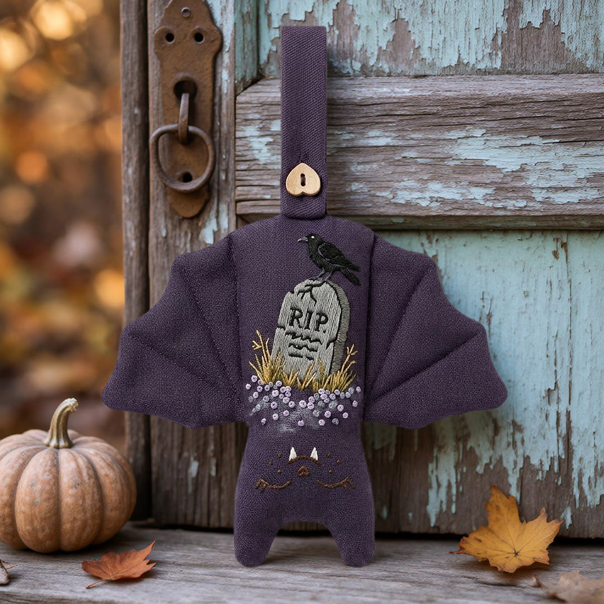 Rubbyoo Fledermaus-Stickset – Unheimliche Friedhofsszene | Dark Academia DIY-Bastelprojekt | Gruselige Halloween-Partydeko - image 6