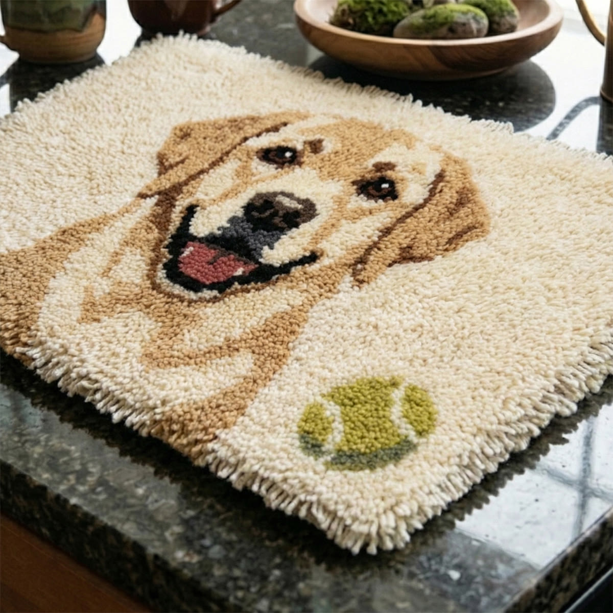 Rubbyoo Knüpfteppich-Set – Wartender Welpe | DIY-Gedenkgeschenk | Perfektes Bastelprojekt für Tierliebhaber - image 8