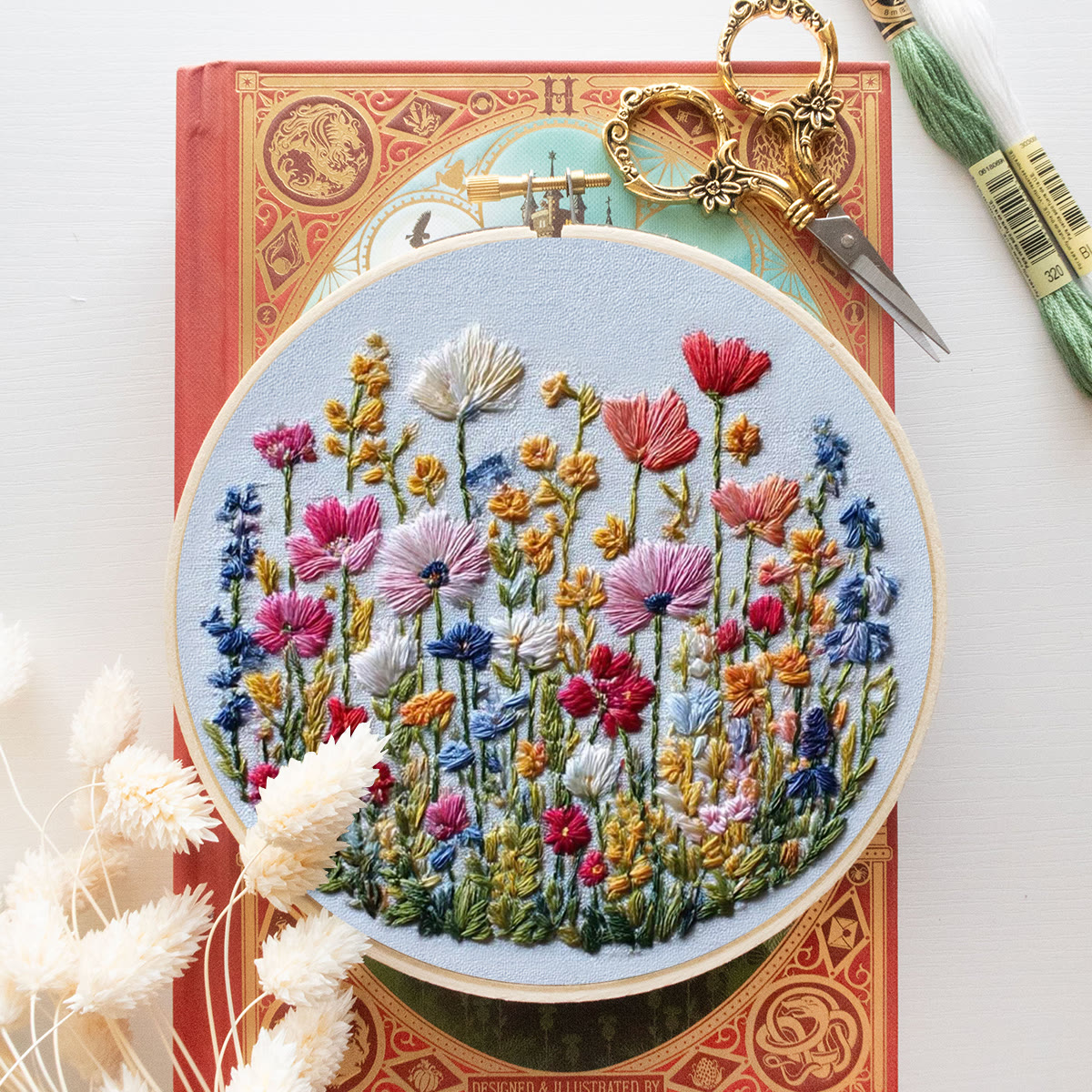 Rubbyoo Stickset – Wunderschöne Wildblume | Schöne Zimmerdekoration | Stickrahmen für Anfänger - image 9