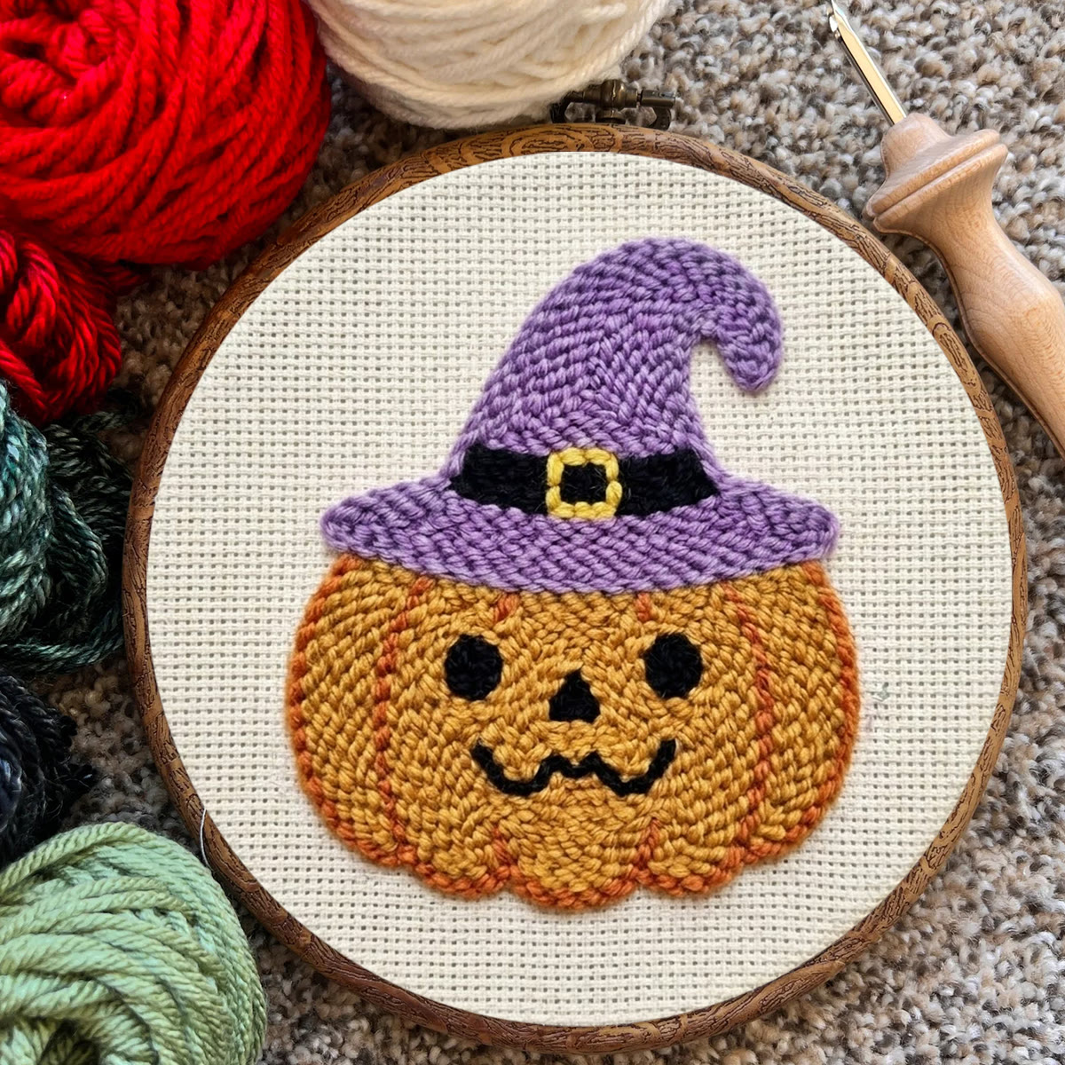 Magisches Kürbis-Stanznadel-Set – Verspielte Zimmerdekoration | Untersetzer für besondere Halloween-Atmosphäre - image 5
