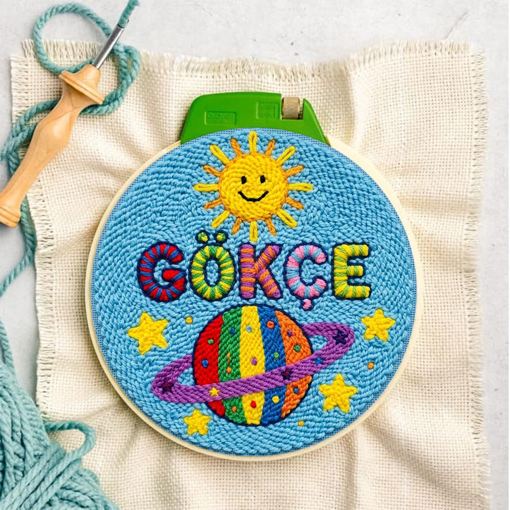 Buntes Planeten-Punch-Needle-Set – Niedliches Universum-Muster | Tolles Geschenk für Jungen - image 9