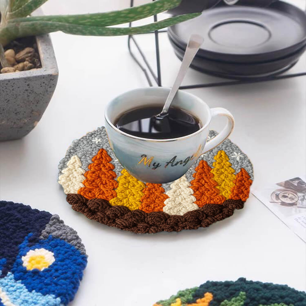 Goldener Wald Punch Needle Set – DIY-Kunsthandwerk | Perfekte Wanddekoration - image 9