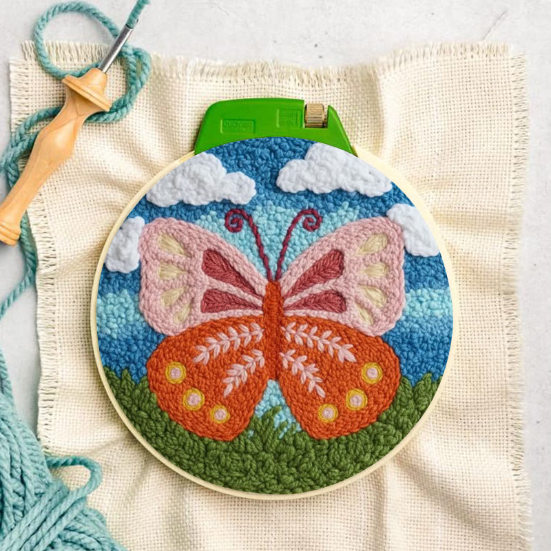 Punch-Needle-Set „Wiesen-Schmetterling“ – Frische Handarbeit | Strahlende Wohnaccessoires - image 3