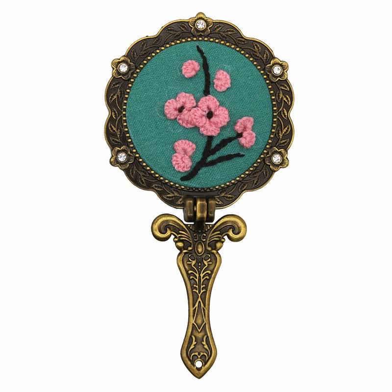 Nadelset Handspiegel | Blumenbestickter Kompaktspiegel | Tolles Geschenk für Ihre Liebsten - P - image 22