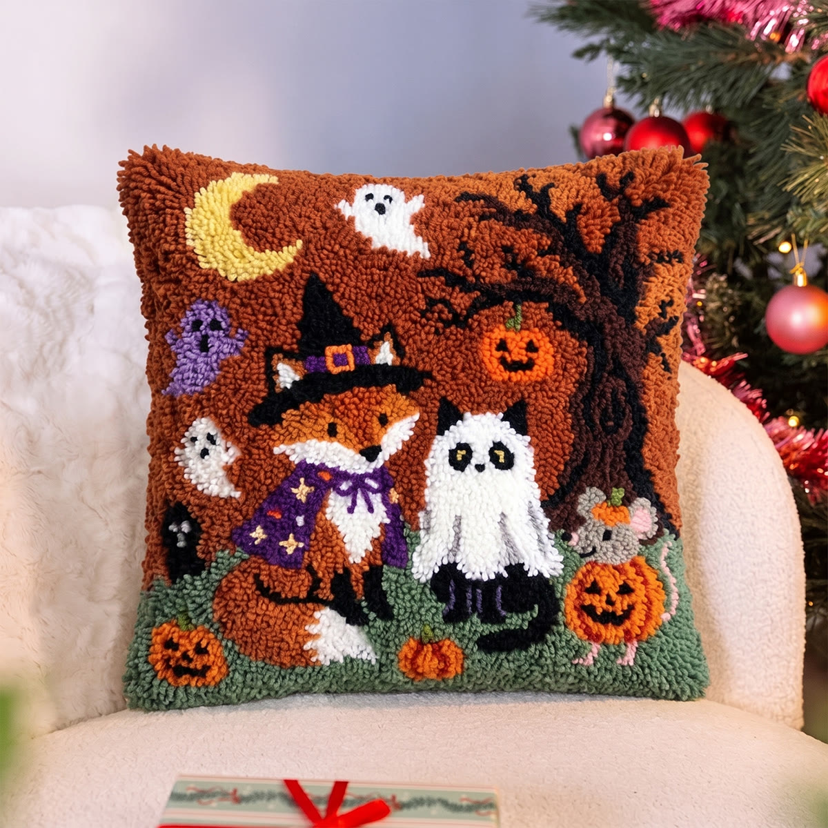 Rubbyoo Knüpfkissen-Set – Mondschein-Kostümparty | Schöne Halloween-Walddeko | Ein liebevolles Einzugsgeschenk - image 6