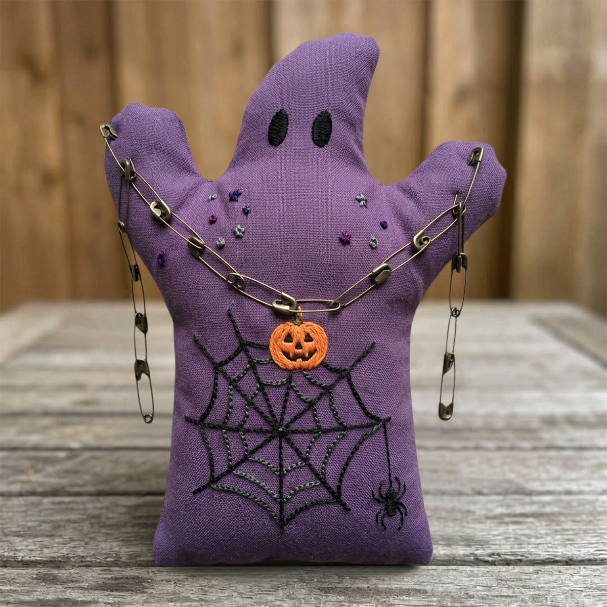 Rubbyoo Geister-Stickset – Kürbis-Spinnennetz | Vintage-Halloween-Geschenk für Anfänger | Festliche Dekoration für Zuhause - image 3