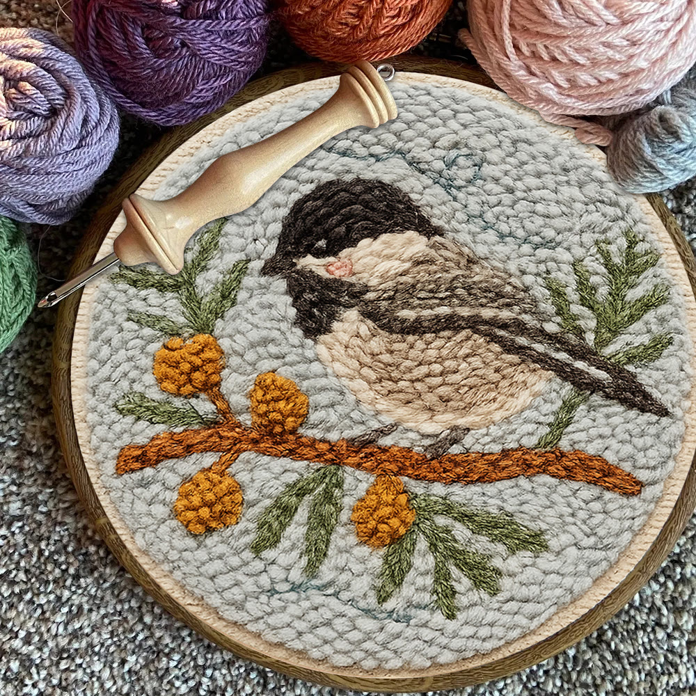 Punch Needle Kit „Vögel auf dem Zweig“ – Niedliches Vogel-Kunstwerk | Perfekte Schreibtischdekoration - image 8