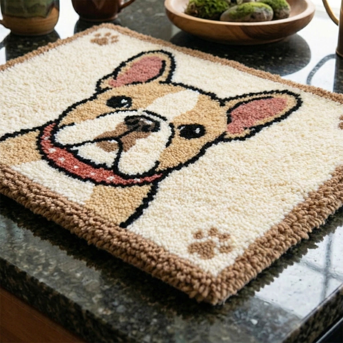 Rubbyoo Knüpfteppich-Set – Französische Bulldogge | Personalisierte Geschenke für Tierliebhaber | Fußmatte für Zuhause - image 8