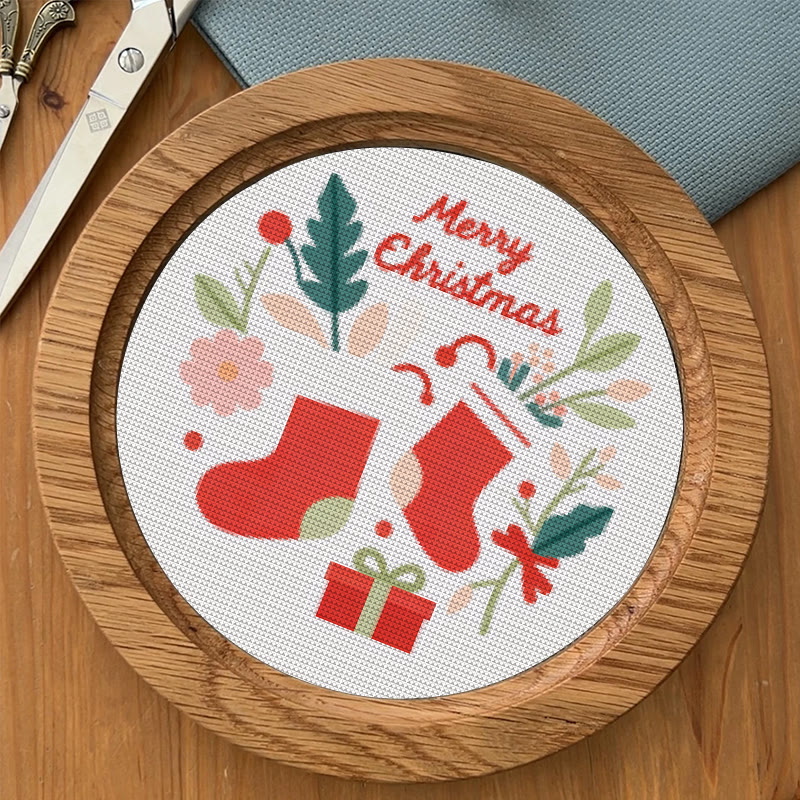 Kreuzstich-Set – Frohe Weihnachten | Geschenke für die Feiertage | DIY-Nadelsammlung - image 8