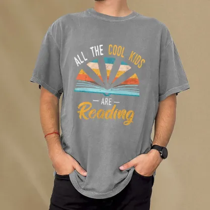 Pagewings All the Cool Kids are Reading Unisex Washed T-shirt