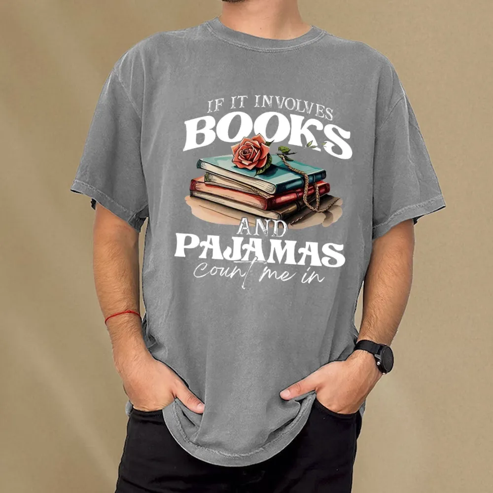 Pagewings Books And Pajamas Unisex Washed T-shirt