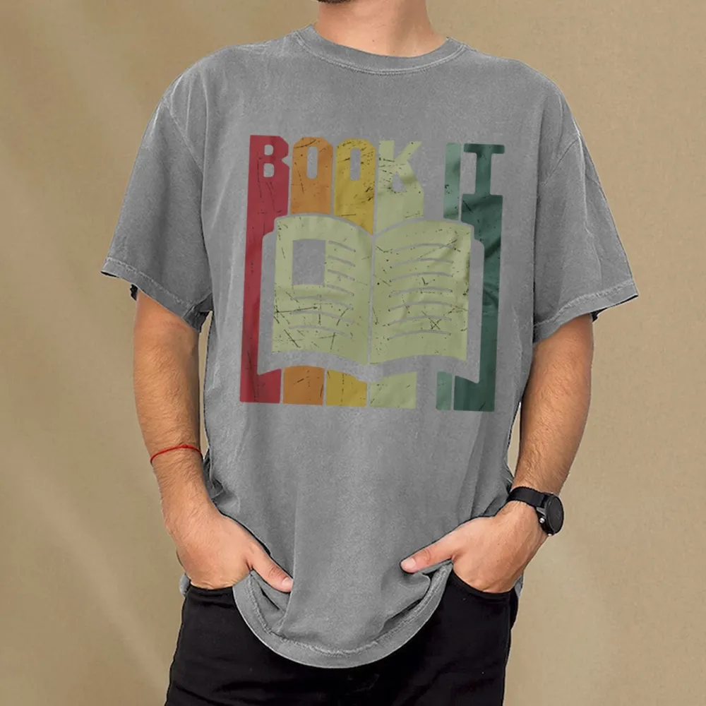 Pagewings Book It Retro 80s Unisex Washed T-shirt