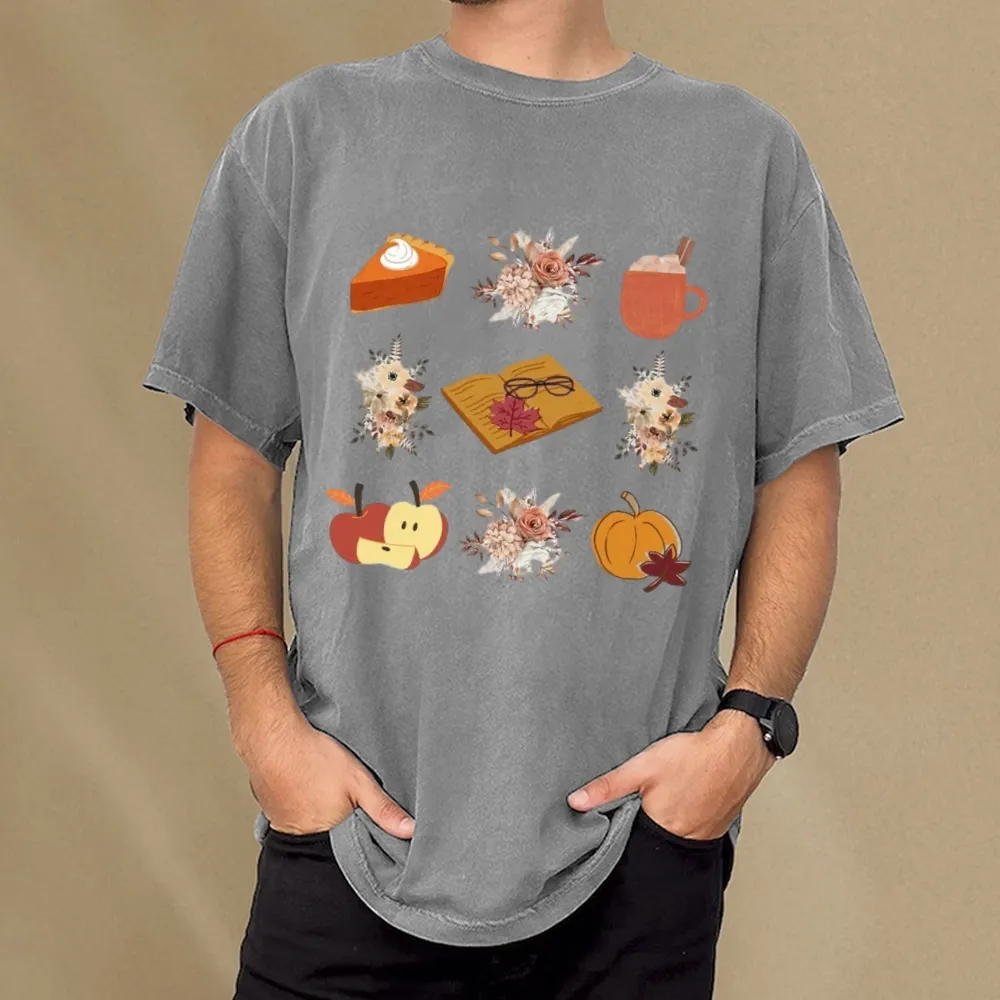 Pagewings Thanksgiving Book Unisex Washed T-shirt