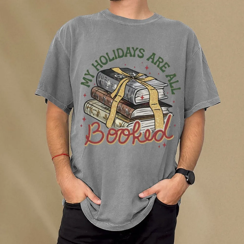 Pagewings My Holidays Are All Booked Unisex Washed T-shirt