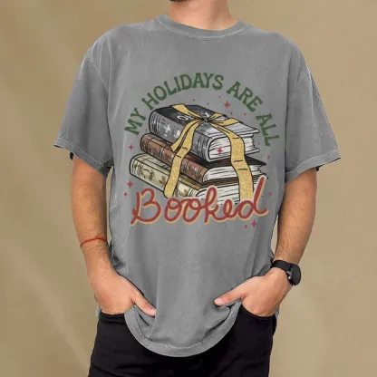 Pagewings My Holidays Are All Booked Unisex Washed T-shirt
