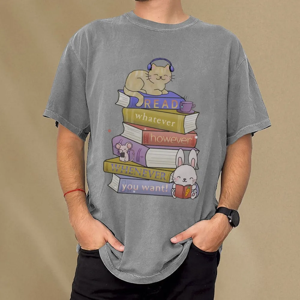 Pagewings Read Whatever However Whenever You Want Unisex Washed T-shirt