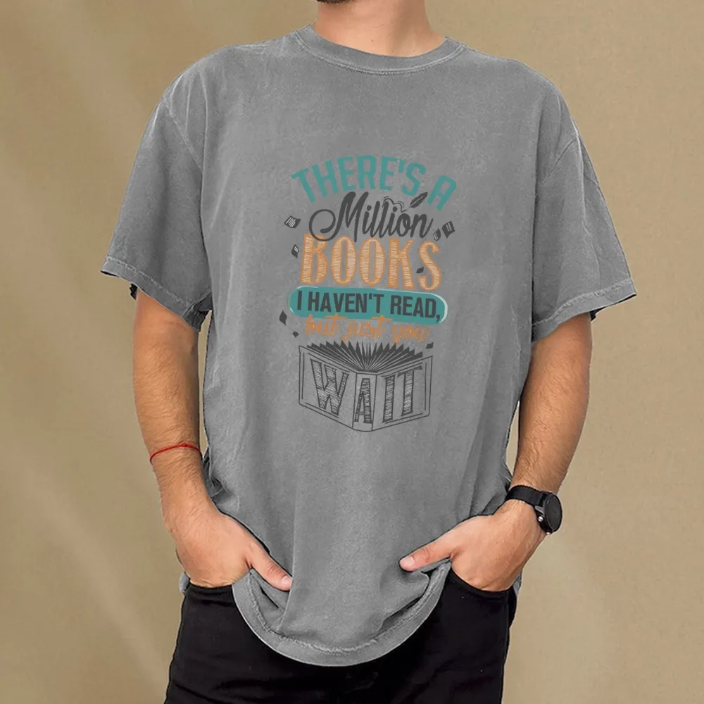 Pagewings There's A Million Books I Haven't Read Unisex Washed T-shirt
