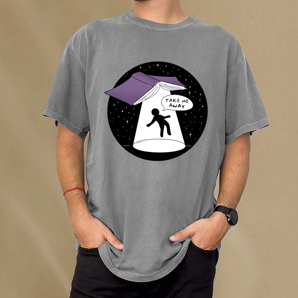 Pagewings Take Me Away Unisex Washed T-shirt