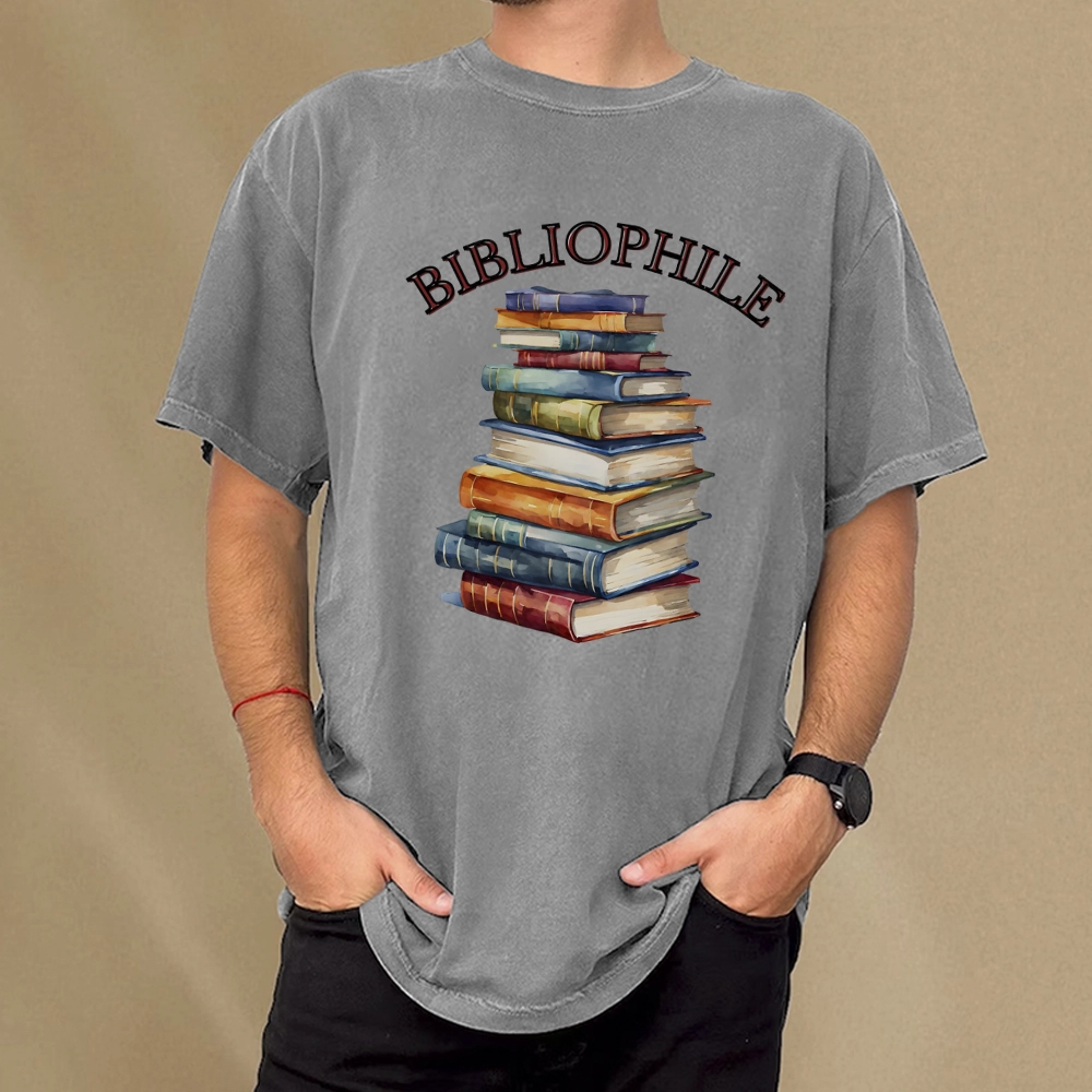Pagewings Bibliophile Unisex Washed T-shirt