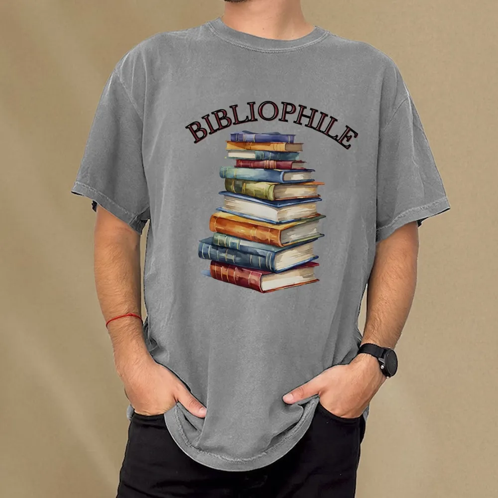 Pagewings Bibliophile Unisex Washed T-shirt