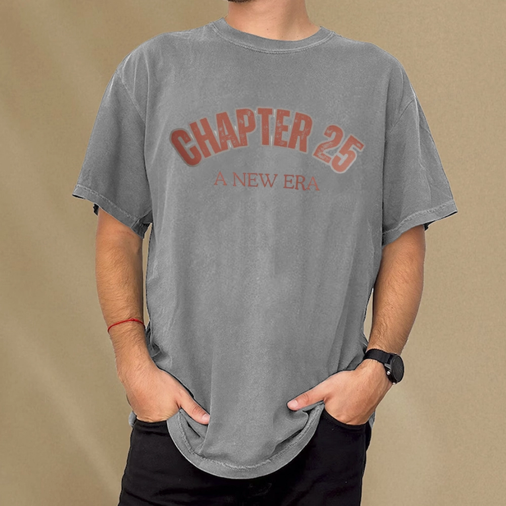 Pagewings Personalized Birthday Chapter Unisex Washed T-shirt