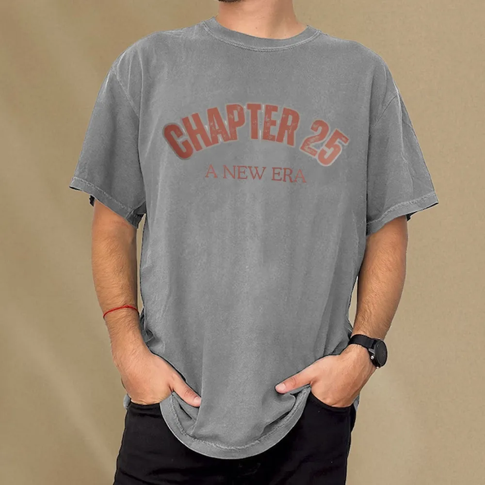 Pagewings Personalized Birthday Chapter Unisex Washed T-shirt