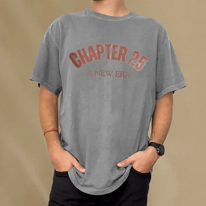 Pagewings Personalized Birthday Chapter Unisex Washed T-shirt
