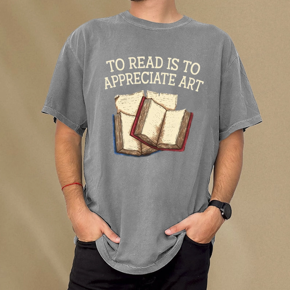 Pagewings To Read Is To Appreciate Art Unisex Washed T-shirt