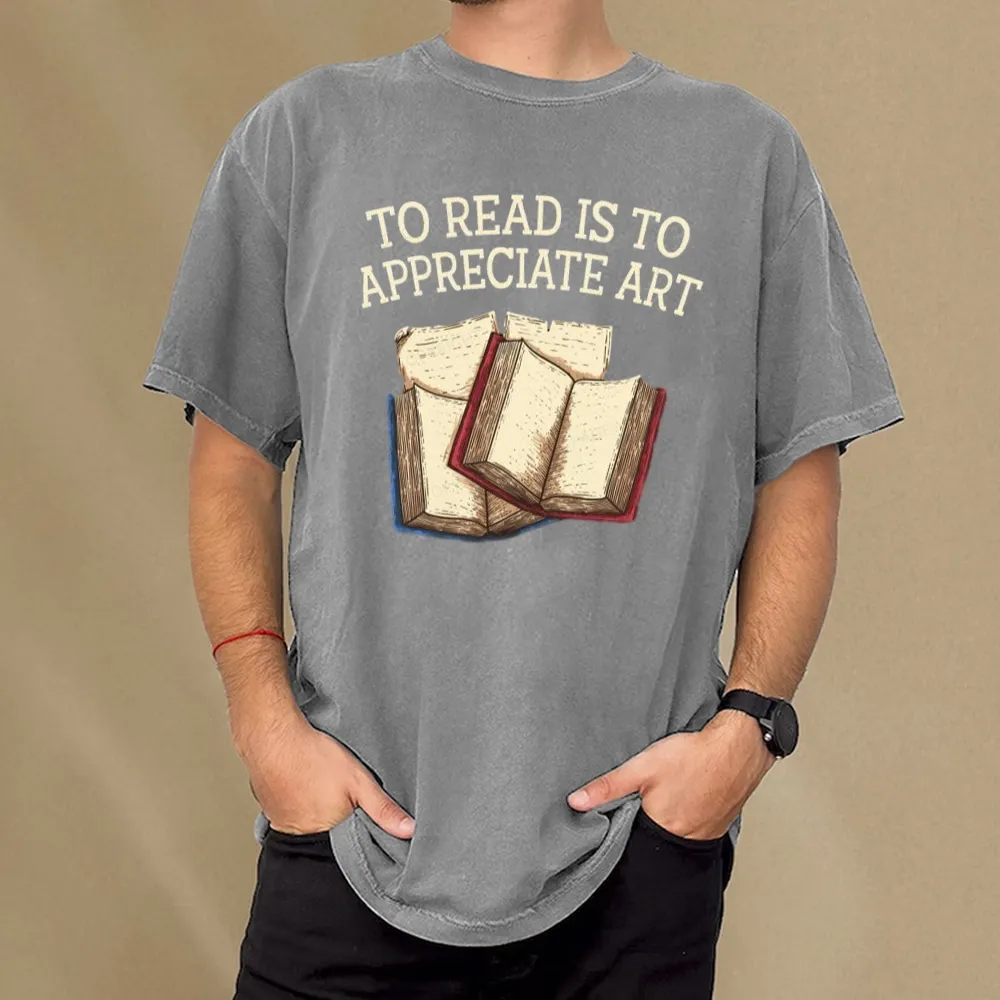 Pagewings To Read Is To Appreciate Art Unisex Washed T-shirt