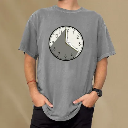 Pagewings Book Clock Unisex Washed T-shirt