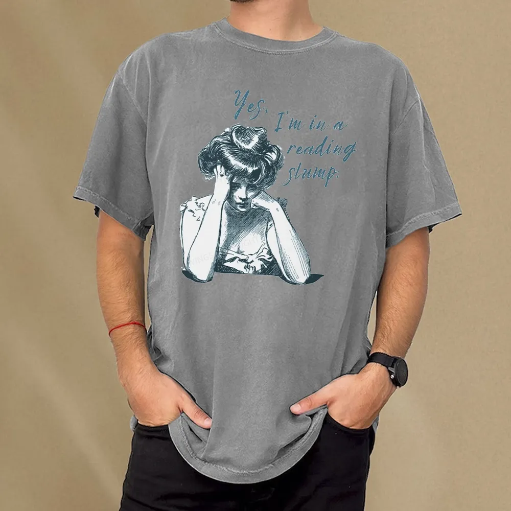Pagewings Yes I'm In A Reading Slump Unisex Washed T-shirt