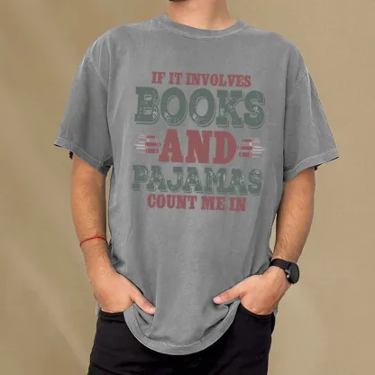 Pagewings Book And Pajamas Reading Lover Unisex Washed T-shirt