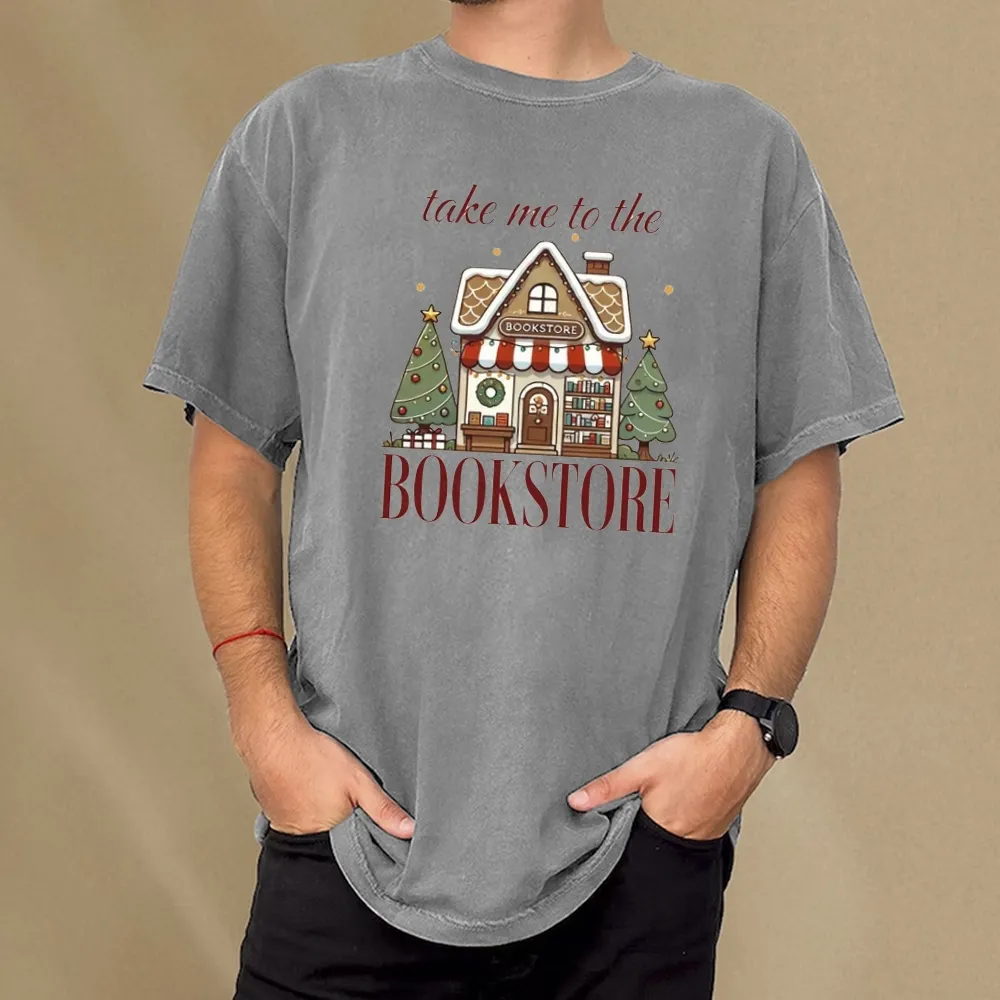 PagewingsTake Me To The Book Store Unisex Washed T-shirt