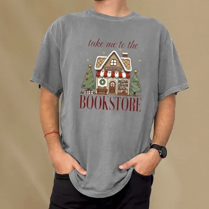 PagewingsTake Me To The Book Store Unisex Washed T-shirt