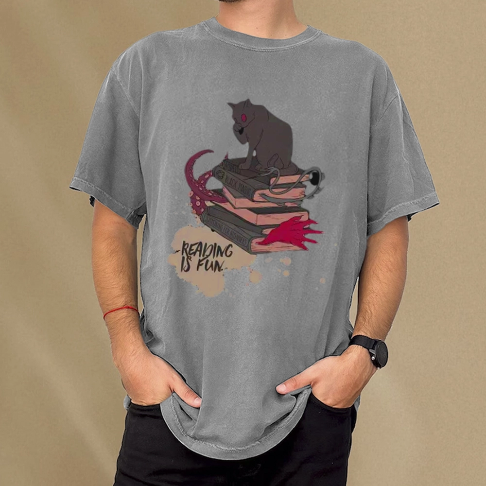 Pagewings Reading is Fun Unisex Washed T-shirt