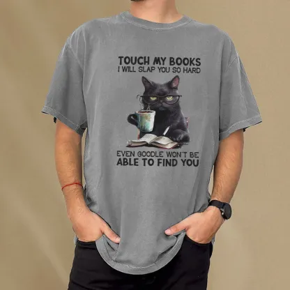 Pagewings Touch My Books I Will Slap You So Hard Unisex Washed T-shirt