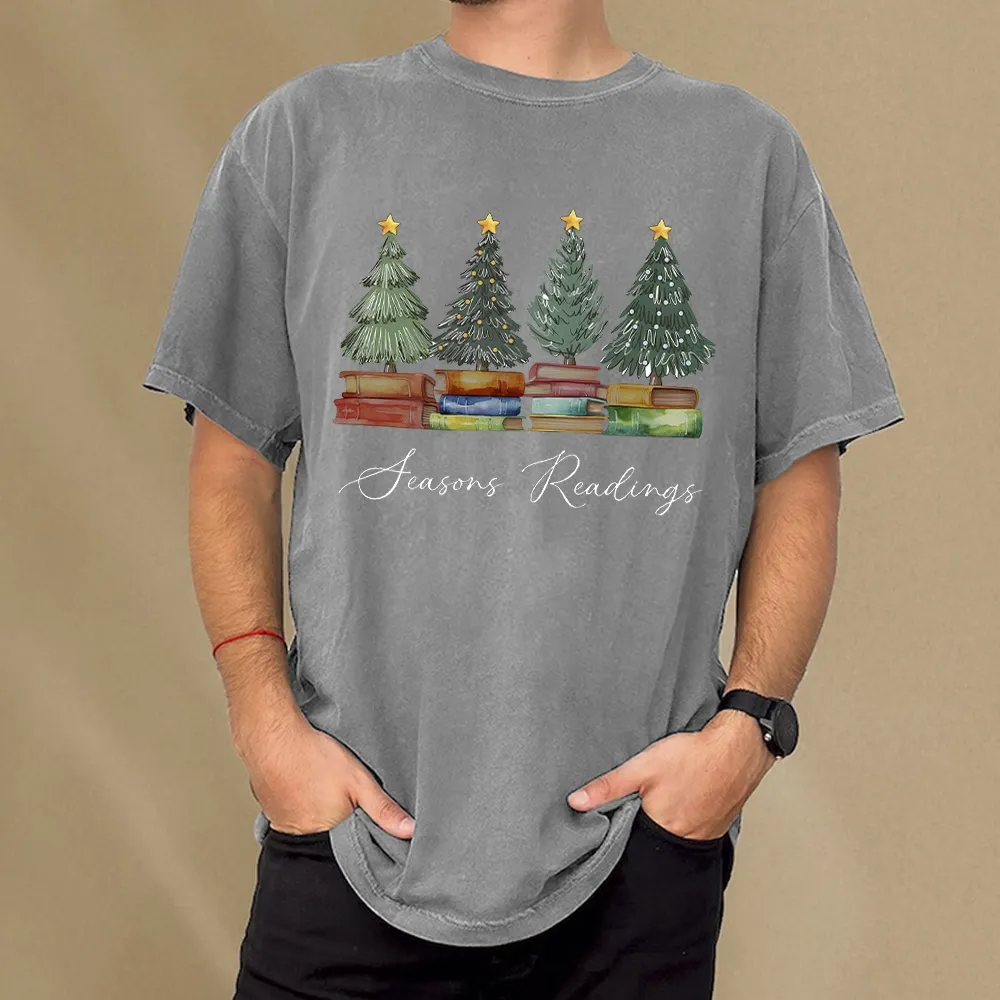Pagewings Seasons Readings Unisex Washed T-shirt