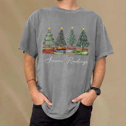 Pagewings Seasons Readings Unisex Washed T-shirt