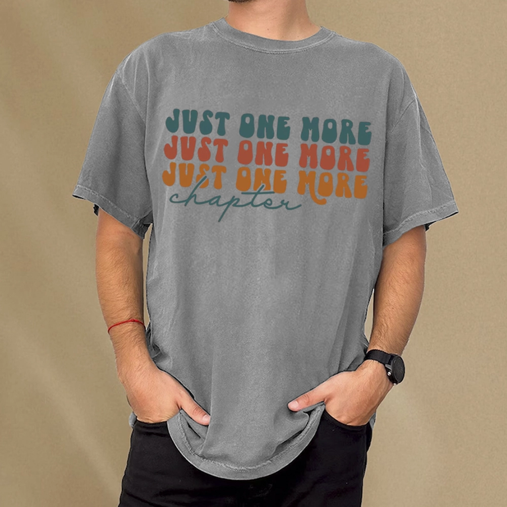 Pagewings Just One More Chapter Unisex Washed T-shirt